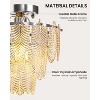 Ludomide Modern Mini Hallway Chandelier, Small Crystal Ceiling Light Fixture, Flush Mount for Closet, Bedroom, Girls Room, Chrome - 3 of 4
