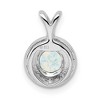 Black Bow Jewelry Rhodium Plated Sterling Silver, Diamond & Gemstone Pendant, 10mm - 4 of 4