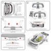 BabyBond Collapsible Baby Bathtub for Infants and Toddlers with Thermometer& 1 Soft Floating Cushion Portable Travel Baby Tub - 3 of 4