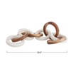 Storied Home Acacia Wood and Marble Chain with 8 Links - 2 of 4
