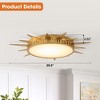 Parrot Uncle 25.2" 1-Light Gold Flush Mount LED Ceiling Light - 3 of 4