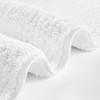 1 PCS 20x30in 100% Cotton Tufted 3000 GSM Reversible Bath Rug White - 4 of 4