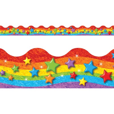 Trend Rainbow & Stars Terrific Trimmers, 39 ft (Pack of 6)