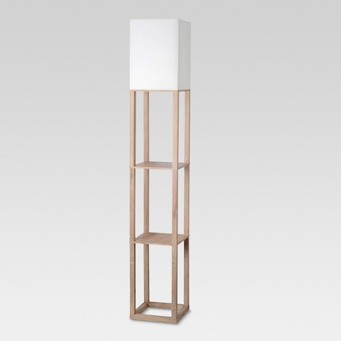 Shelf Floor Lamp Light Wood Threshold Target