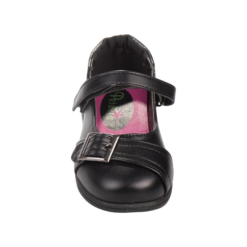 Petalia Girls' Tween Strapped Buckle Accent School Shoes, 4 of 8