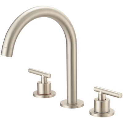 BWE 8 in. Widespread Double Handle Bathroom Faucet With Pop-up Drain Assembly