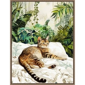 Amanti Art Cats Life Sleepy Time by Justyna Jaszke Framed Canvas Wall Art - 1 of 4
