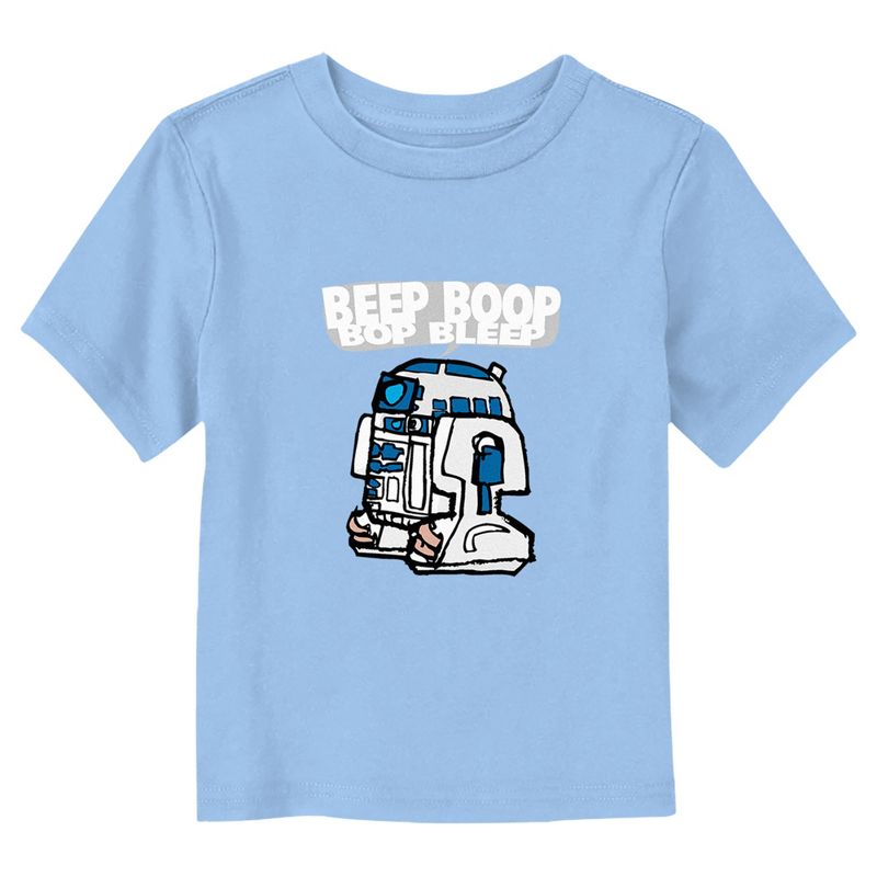 Star Wars Beep Boop Bop Bleep  T-Shirt - Light Blue - 4T, 1 of 4