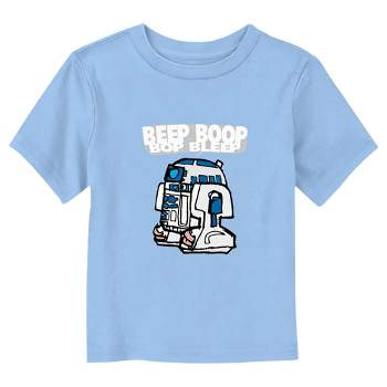 Star Wars Beep Boop Bop Bleep  T-Shirt - Light Blue - 4T