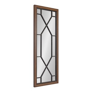 Kate and Laurel Mavis Framed Wall Mirror, 16x42, Walnut Brown - 1 of 4