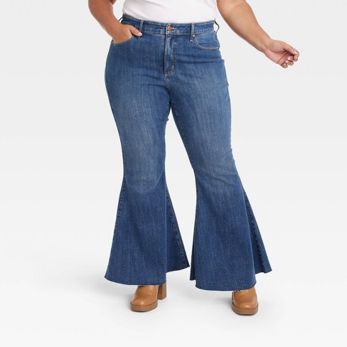 Women's High-Rise Flare Jeans - Ava & Viv™ Dark Wash 17