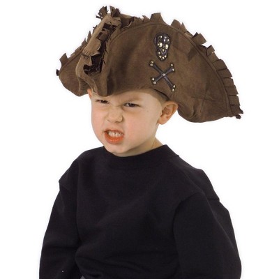 Elope Tattered Pirate Costume Hat Brown