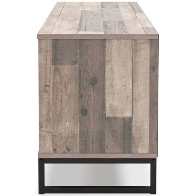 Neilsville 60" Light Brown TV Stand with Cabinet and Drawers