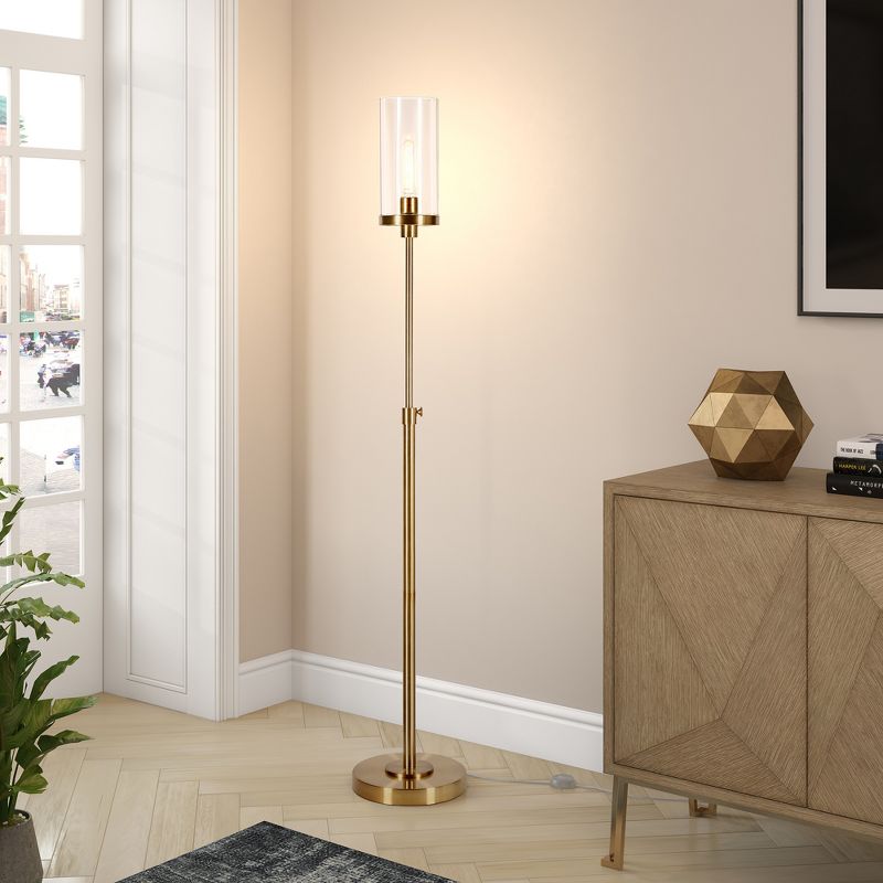 Hampton & Thyme 66" Tall Floor Lamp with Glass Shade, 5 of 12