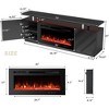 EROMMY 36'' Electric Fireplace TV Stand, Entertainment Center & TV Console for TVs up to 80'', Modern Fireplace Heater for Living Room - Black - 4 of 4