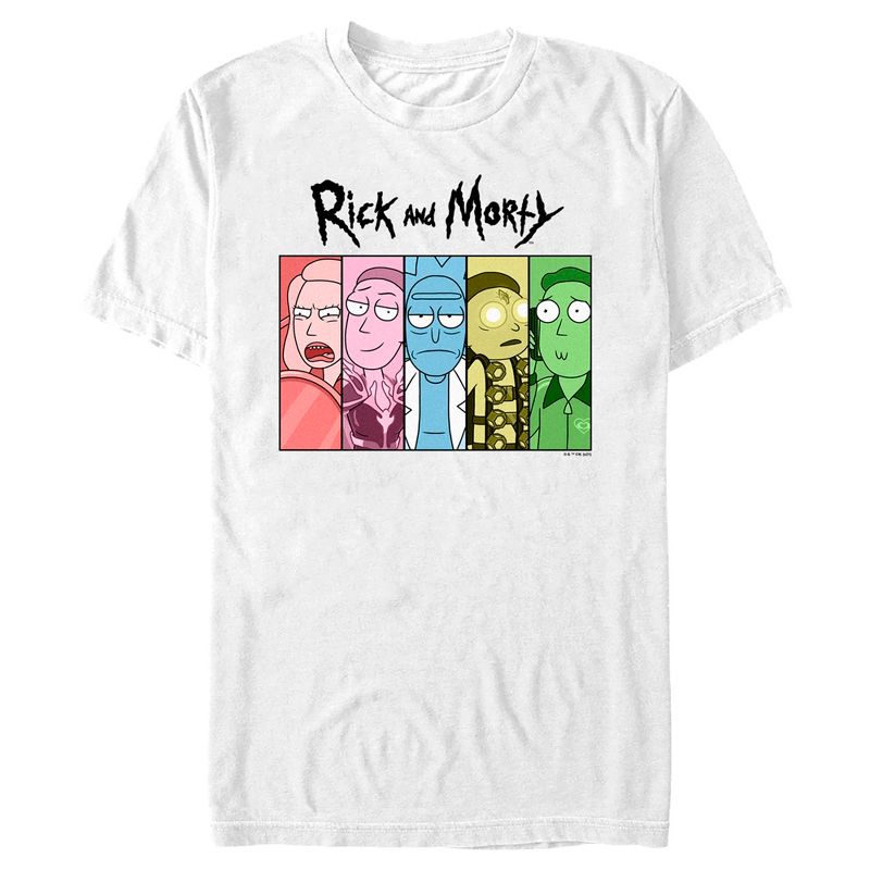 Men's Rick And Morty Colorful Family Panels T-Shirt, 1 of 6