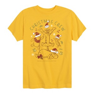 Boys' - Winnie the Pooh - Tigger, Pooh, Eeyore, & Piglet Christmas Crew Short Sleeve Graphic T-Shirt - 1 of 4