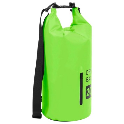 vidaXL Dry Bag with Zipper Green 5.3 gal PVC