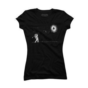 Junior's Design By Humans Black Hole In One By Expo T-Shirt - 1 of 3