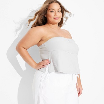Women's Game Day Ribbed Tube Top - Wild Fable™ Silver Xxl : Target