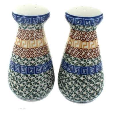 Blue Rose Polish Pottery Athena Large Salt & Pepper Shakers