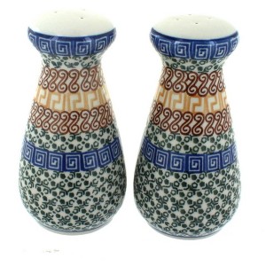 Blue Rose Polish Pottery 528-977 Ceramika Salt & Pepper Shakers - 1 of 1