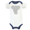 Touched by Nature Baby Boy Organic Cotton Preemie Layette 4pc Set, Elephant, Preemie - 4 of 4
