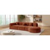 140" Modern Curved Sectional Sofa with High-Density Fully Compressed Sponge, Chaise Lounge, 3-Piece, No Assembly Needed - 4 of 4