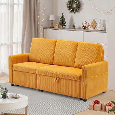 Buenhomino 71in Sofa Couches with Storage, Comfy Corduroy Sofas for Living Room, Modern Oversized Love Seat Sofa Couch for Bedroom Apartment