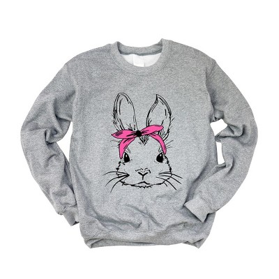 Simply Sage Market Women's Graphic Sweatshirt Bunny With Bandana