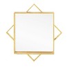 HomeRoots 24" Gold Metal Geo Square Accent Mirror - 4 of 4