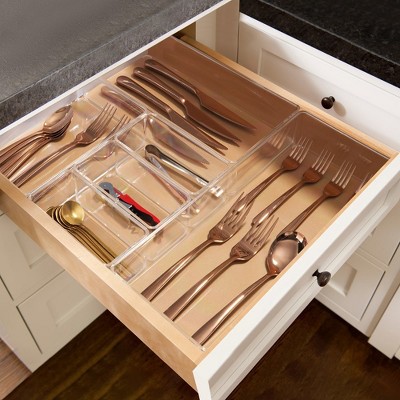 Clear Acrylic 6-Piece Kitchen Drawer Organizer Set