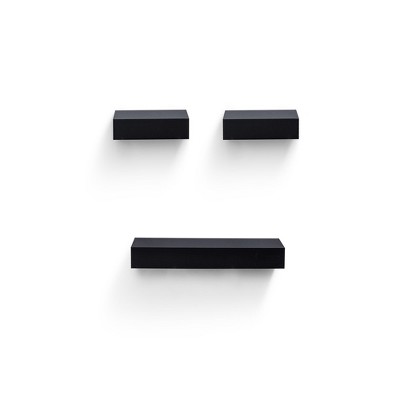 Dsvimoy Planter Stands and Holders Planter Stands Shelf with Invisible Brackets for Home Storage, Black, 27"*6"*5"