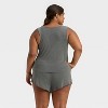 Women's Lace Trim Ribbed Tank Top and Shorts Pajama Set - Auden™ - 2 of 3