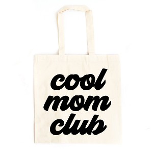 City Creek Prints Cool Mom Club Canvas Tote Bag - 15x16 - Natural - 1 of 2