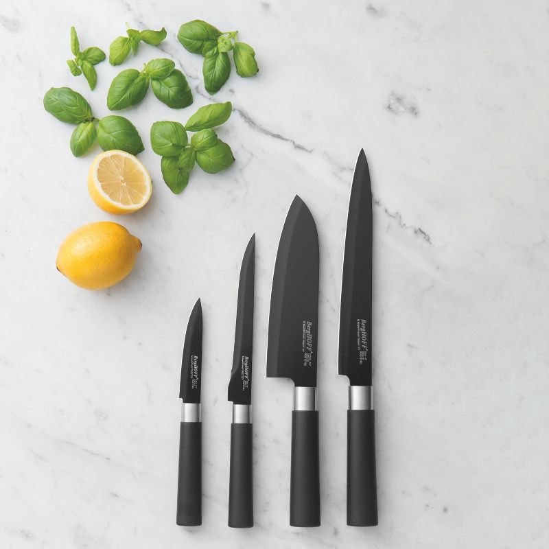 BergHOFF Essentials 4Pc Ceramic Coated Knife Set, Black, 2 of 7