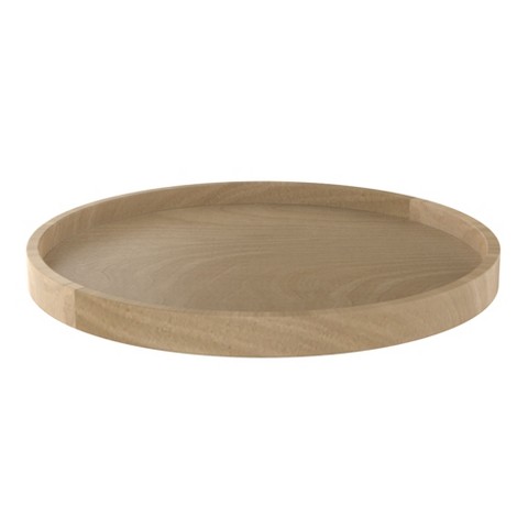 Rev-A-Shelf 20" Single Full Circle Lazy Susan Organizer for Corner Kitchen Cabinets, Wooden Turntable Storage Tray with Swivel Bearings,4WLS001-20-B52