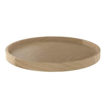 Rev-A-Shelf Wooden Circle Lazy Susan Turntable Storage Organizer with Swivel Bearings for Corner Wall Kitchen Cabinets, Natural