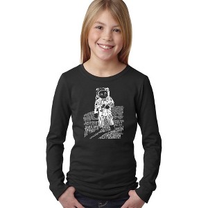 LA Pop Art Girl's Word Art Long Sleeve - ASTRONAUT - 1 of 4