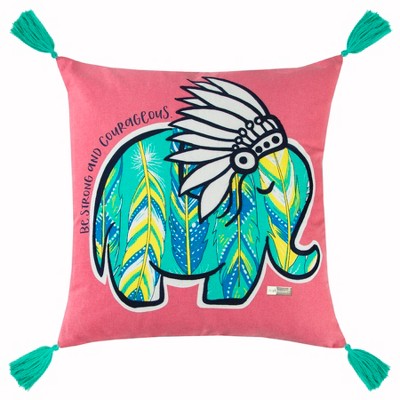 Simply Southern Animal Print Throw Pillow Pink - Rizzy Home