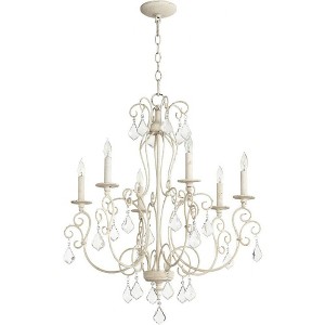 Quorum Lighting Ariel 6-Light Chandelier, Persian White, 27 - 1 of 1