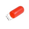 Unique Bargains Rubber Vinyl Round Tube Bolt Thread Protectors End Caps Cover Red 50 Pcs - 3 of 4