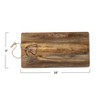 Storied Home Mango Wood Cheese and Cutting Board with Santa Hat Cut-Out, Jute Tie, and Santa Hat Block, Natural - 2 of 4