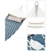 SONGMICS Hammock, Quilted Hammock with Curved Bamboo Spreaders, Pillow, 78.7 x 55.1 Inches - 4 of 4