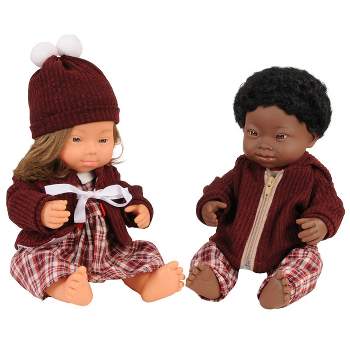 Miniland Boy and Girl Dolls with Down Syndrome - 15" Dolls With Outfits