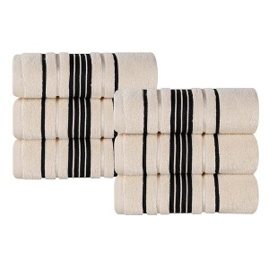 Zero Twist Cotton Solid and Jacquard Bathroom Towel Set by Blue Nile Mills - 1 of 4