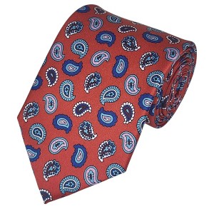 Men's Paisley Printed Design 100% Micro Fiber 3.25" W x 58" L Necktie - 1 of 3