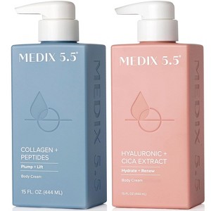 MEDIX 5.5 Collagen Body Cream and Hyaluronic Acid Hydration Bundle. Set of Two - 15 Fl Oz - 1 of 4