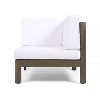 CAVINAS Outdoor Loveseat with Low Foot Coffee Table, Acacia Wood Patio Sectional Set, Modern Backyard Furniture Set for Garden - 2 of 4