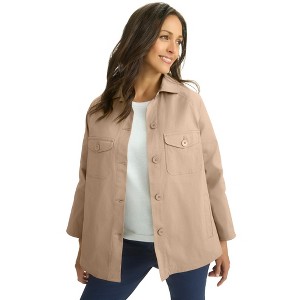 Jessica London Women's Plus Size Twill Swing Jacket - 1 of 4